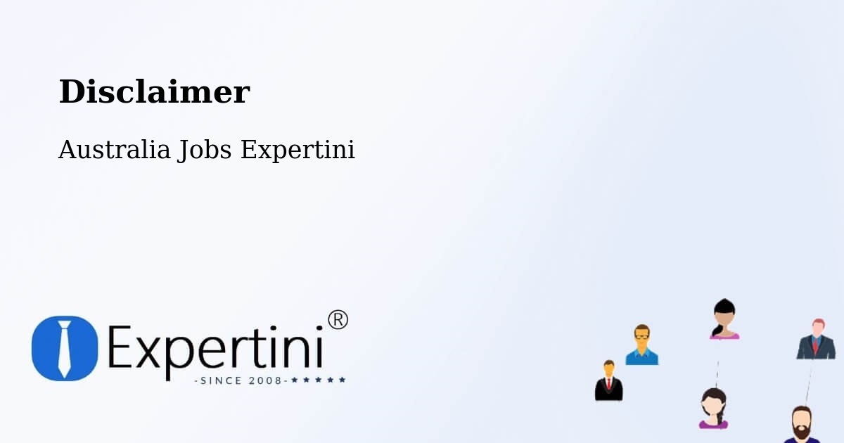Disclaimer – Trott Park - Australia Jobs Expertini